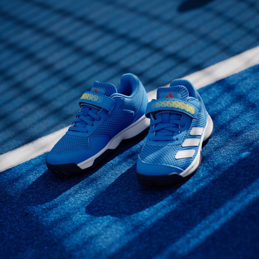 adidas Courtflash Hook-and-Loop Tennis Shoes Kids KK3864 Kids' Performance Sports Shoes Lucid Ray Blue / Cloud White / Dark Blue