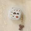 Korean Cute Cartoon Puppy Wireless Earphone Case for AirPods Pro 3 2 Headset Protective Cover For AirPods 4 3 2 1 With Pendant