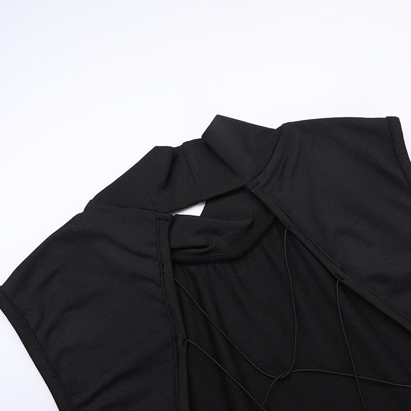 Vestito sexy con fiocco senza schienale, temperamento estivo da donna, abito speziato