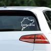 Auto Außen Dekor Nürburgring Karte Lustige Auto Lkw Fahrzeug Reflektierende Aufkleber Aufkleber Dekoration Auto Teile