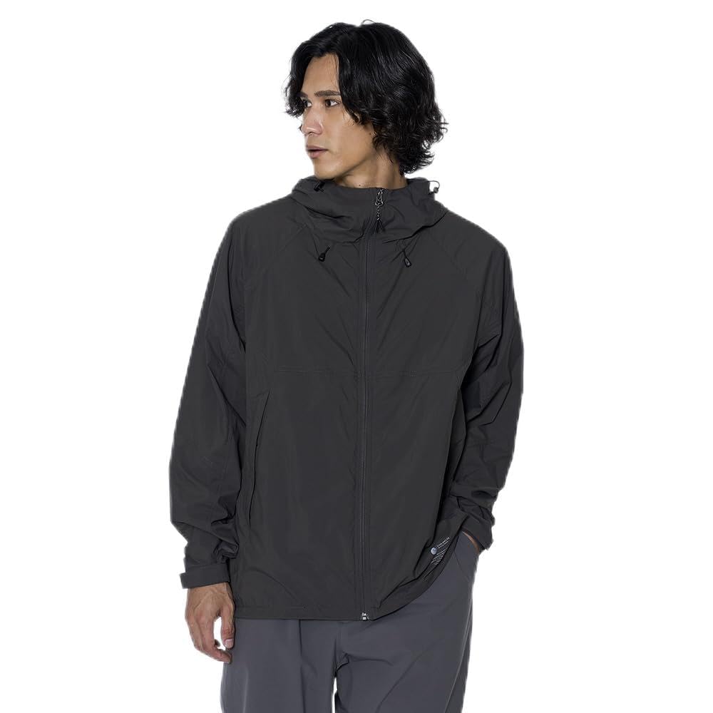 Mizuno Go To by B2MEB002 Light Mountain Ash XL Men's Water-Repellent Parka, Black,