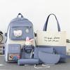 High School And Junior High School High Capacity Student Backpack Set Of Four Backpacks 2023 New Student Korean Color Contrast Casual Backpack