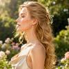 Large Metal Hair Claw Clip with Floral Design Pearl and Rhinestone Accents Tassel Hairpin for Updo Styling and Secure Hold