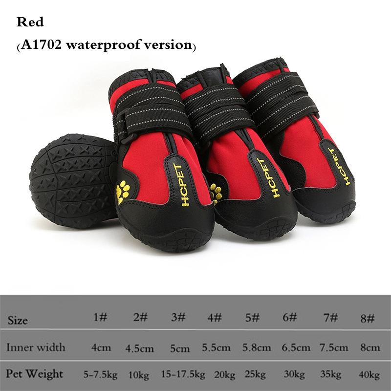 

Dog Shoes Breathable Waterproof Outdoor Dog Boots Anti-Skid Wear-Resisting Reflective Pet Shoes for Small Medium Large Dogs 1