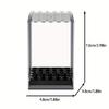 3x For Single Minifigures Stackable Clear Black Base Display Case Box 1.9" *2.9"