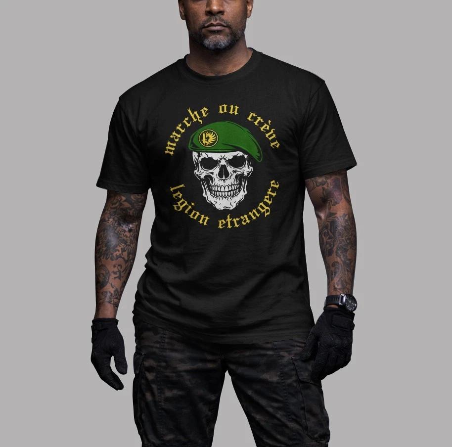 French Foreign Legion T-Shirt Legion Etrangere France Army Military Skull Tee XS