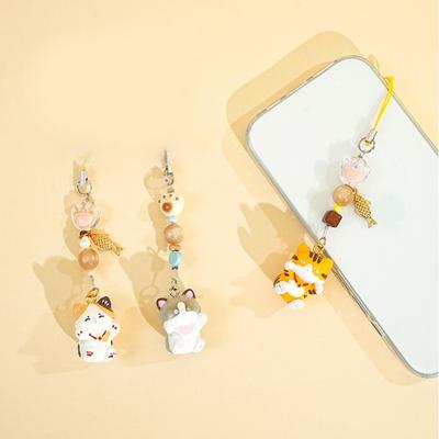 2Pcs Keychain Pendant Animal-themed Design Lightweight Miniature Key Holder Emotional Healing Keychain Multi-Use Bag Phone Charm