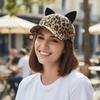 Casquette de Baseball Respirante Oreilles de Chat Chapeau de Soleil Réglable Mode Chapeau Bec de Canard Quatre Saisons