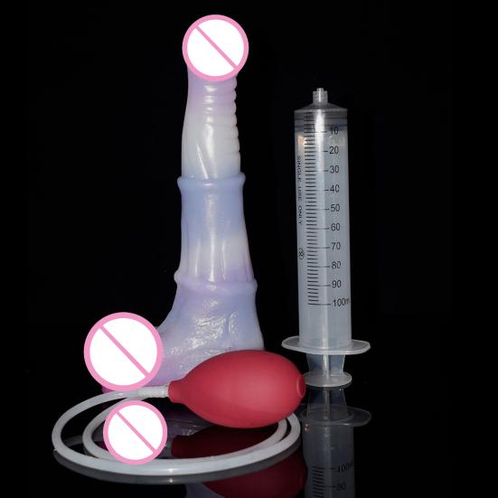 Irrigator Sex Supplies Waterproof Portable Moderate Colorful Dildo Horse Realistic Squirting Penis