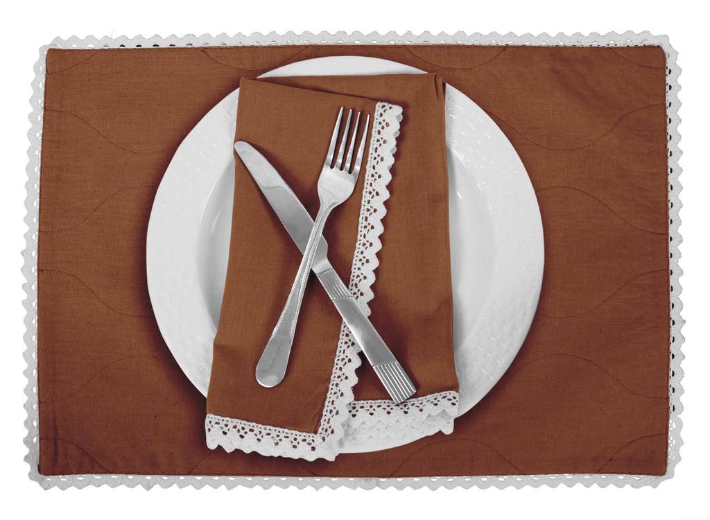 Vargottam Schwarze Heimdeko Baumwolle Flex Wendestoff Weiße Spitze Platzsets Tisch Essmatten-Set von