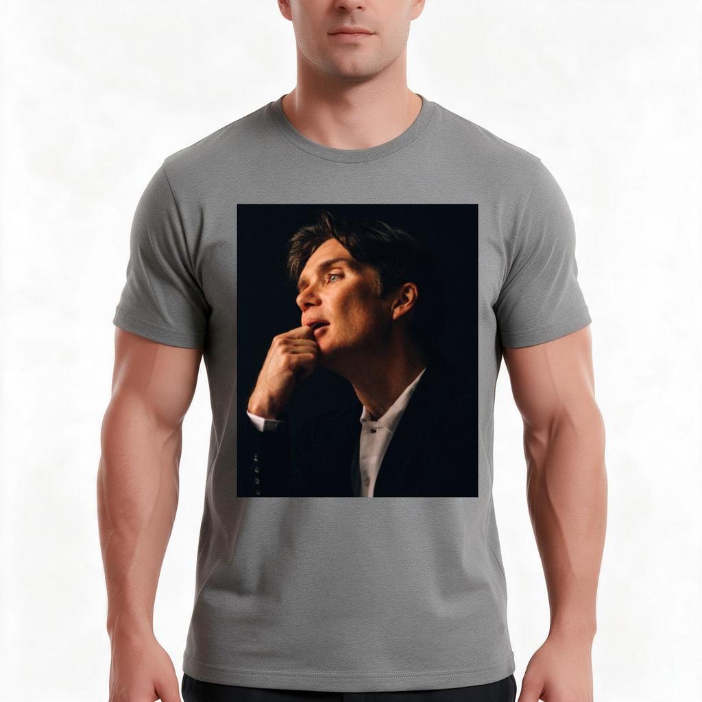 Cillian Murphy TShirt Summer Casual Cotton Tee Oversized Streetwear Tops Vintage Graphic Print Loose Fit Short Sleeve