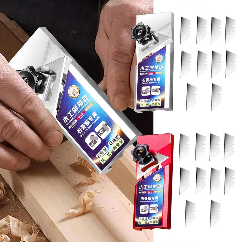 Plasterboard Edge Chamfer Tool Aluminum Alloy V Planer Multi-Functional 45 Degree Anti-Slip Edge Chamferer For Plasterboard