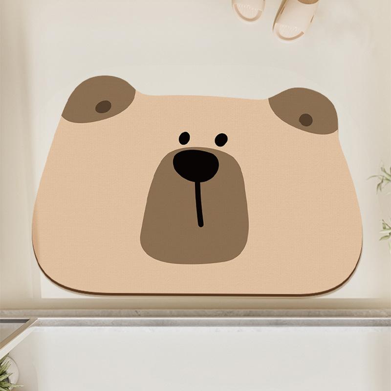 

Диатомовая грязь Коврик для пола Мультяшный Ванная Ванная Туалет Туалет Водопоглощение Противоскользящий Ковер Дверь в ванную Входной коврик для ног 50 * 80Cm