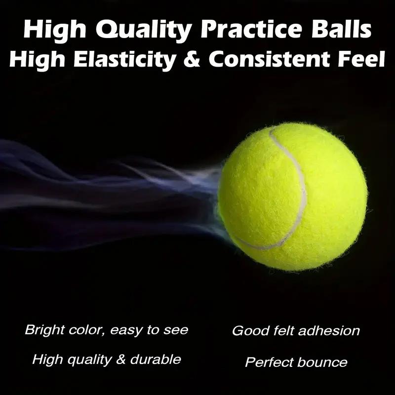 3 stycken Avancerad Träningstennisbollar-hållbara Och Mycket Elastiska-mycket Lämpliga För Nybörjare Gummibolltennis