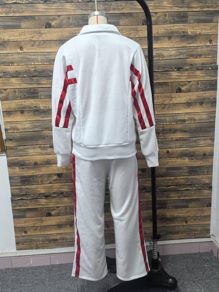 2025 Women's Autumn Fashion Color Block Two-Piece Casual Sports Suit