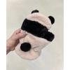 New half-finger cute panda student writing leaking finger gloves cartoon girl riding warm riding plush gloves