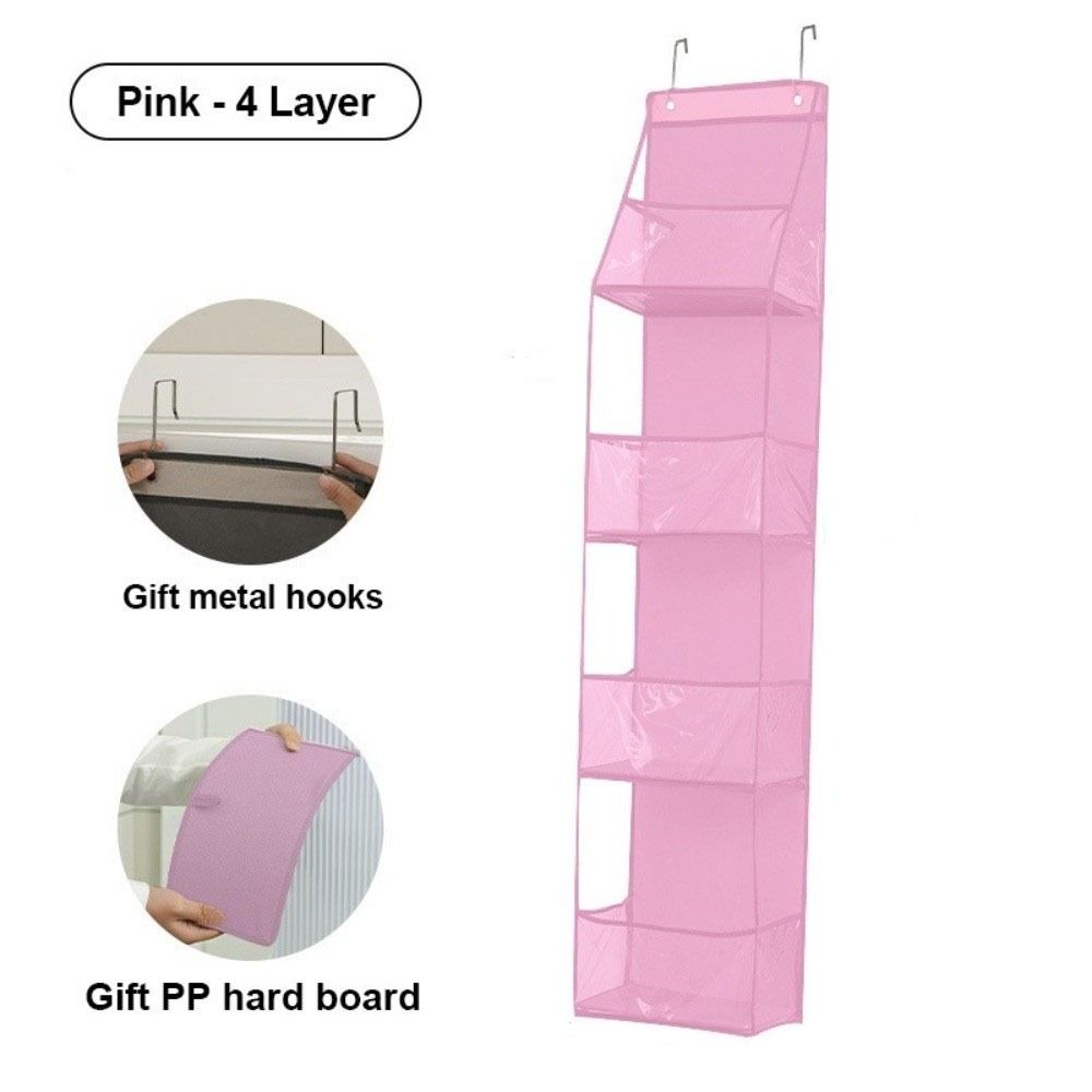 Six Compartments Storage Hanging Bag Wall-mounted Layered Storage Hanging Bag  Bedroom