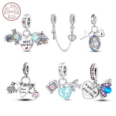 Copper Heart-Shaped Romantic Charms Sincere Emotions Multiple Styles Beads 3Mm Diy Fine Jewelry Making Accessories