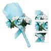 Knot Wedding Corsage Simulation Silk Rose Brooch Wedding Dress Flower Accessories Forest Berry Simulation Single Rose Corsage