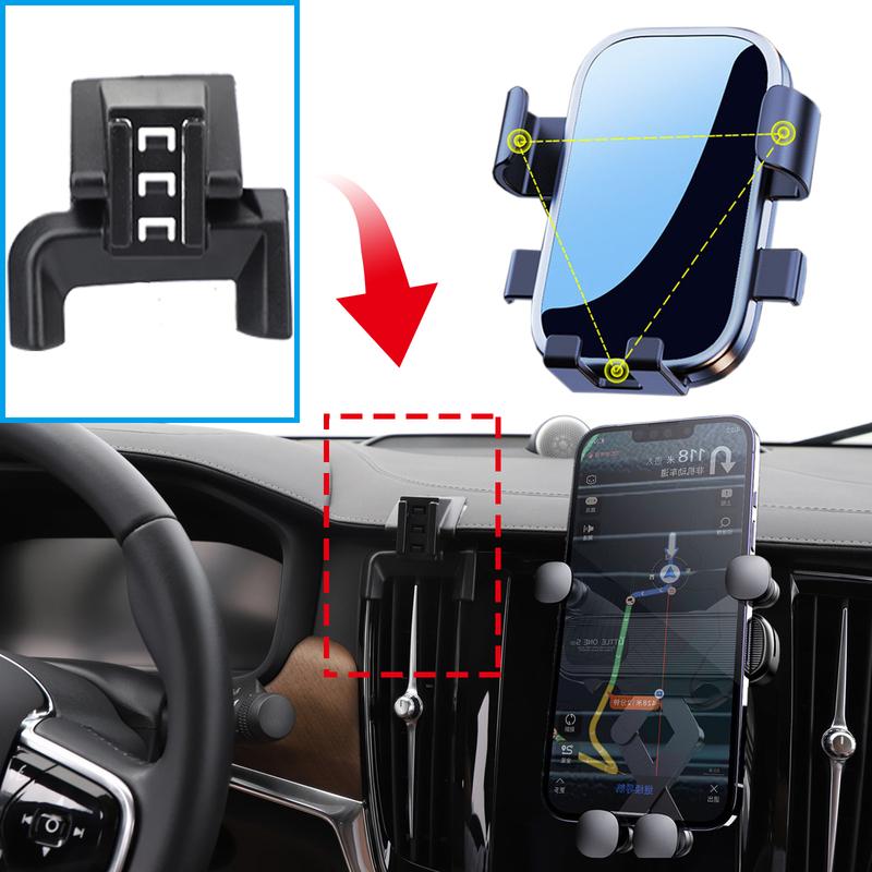 Car Mobile Phone Holder Accessories for Volvo S90 V90 2016~2025 360 GPS Bracket Navigation Stand Auto