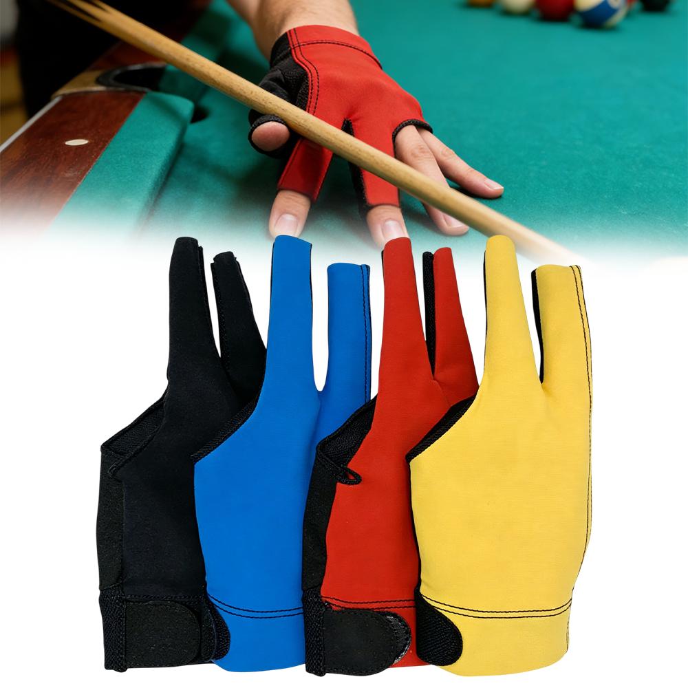 Left Hand Billiard Glove Beginners Non slip Three Finger Thin Breathable Snooker Training Glove Fingerless Protective Gear