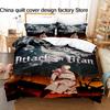 Hot Attack On Titan Bedding Set Single Twin Full Queen King Size Bed Set Kids Bedroom Duvetcover Sets Anime Attack On Titan2 Bed