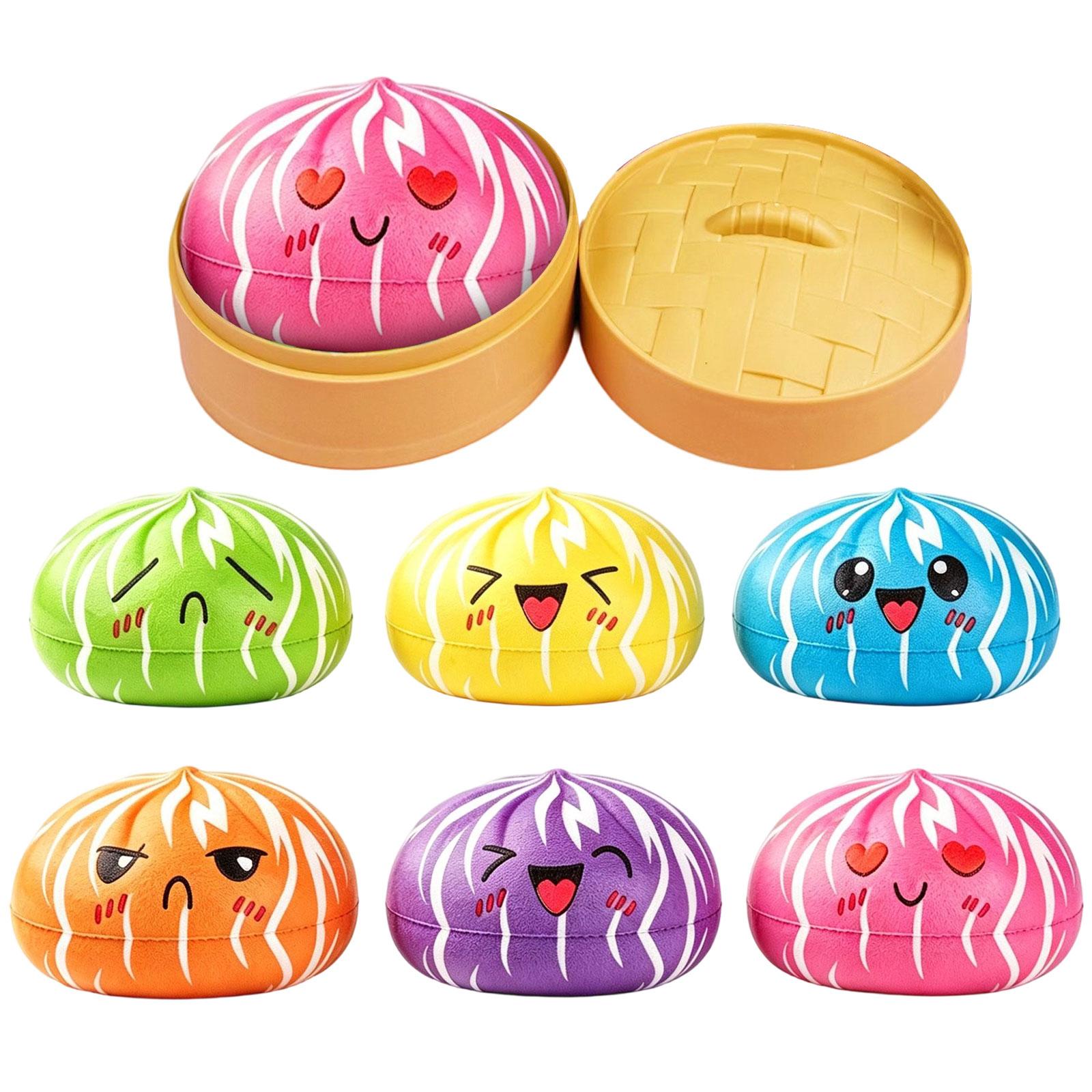 Realistic Steamed Bun, A Toy With A Steamer, A Slow- Dough Ball Designed For Stress Relief (Random Color ) One Size