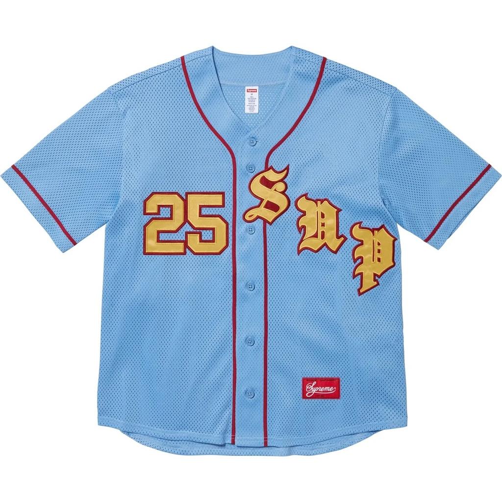 Supreme Old English "SS 25 - Light " baseball jersey Unisex SUP-SS25-146