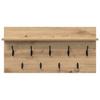 Wall Mounted Nightstand Artisan Oak Finish 80 x 40 x 12 cm