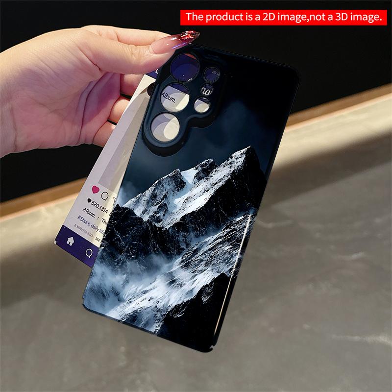 2DFlat Samsung phone case Snow-Capped Peak in Stormy Sky Applicable to Galaxy S22 S23 S24 S25ULTRA S26 A12 A13 A14 A15 A16  A34 A35 A54 A55