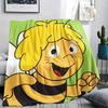 Maya the Bee Print Flannel Blanket,High Quality Comfortable for All Seasons,Home Decor,Warmth and Comfort,Perfect for Christmas Gifts