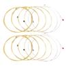2Sets Brass Material Acoustic Guitar Strings Golden And Silver Guitar Strings For Acoustic Guitar