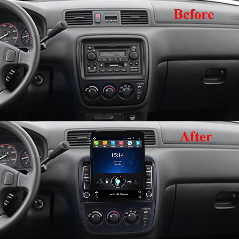 9,7'' autorádio Android Carplay pro Honda CRV 1995-2001 Tesla Vertical Screen Autorádio Multimediální přehrávač 2+32GB