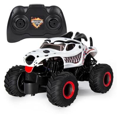 Monster Jam Oficial Monstermat Dálmata Camión Monstruo con Control Remoto para Niños y Niñas, 1:Escala 24, 2.4GHz, Edades 4-6+