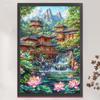 Full Embroidery Eco-cotton Thread 11CT Printed Scenery Cross Stitch Kit Art