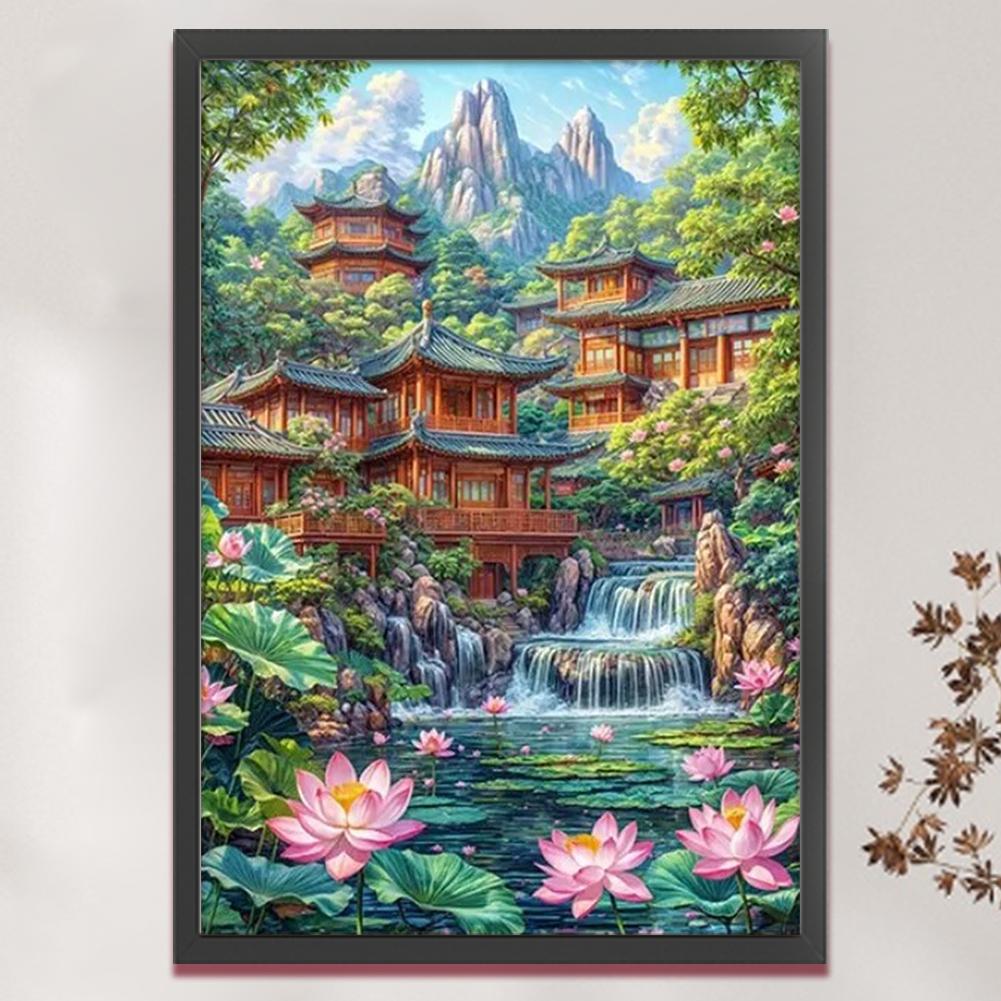 Full Embroidery Eco-cotton Thread 11CT Printed Scenery Cross Stitch Kit Art