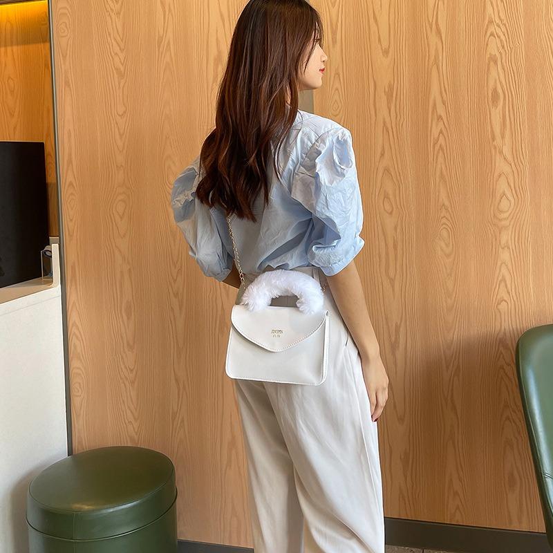 Small bag women's new fashion trend chain bag bag single shoulder simple Mao Mao handbag