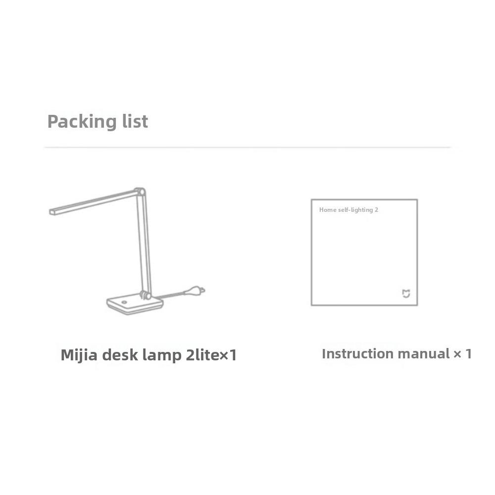 Mijia Desk Lamp 2 Lite, National Standard AA Eye-Caring LED Lamp, Student Study Reading Light, Dimmable Table Lamp for Bedroom & Office