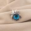 Swiss Blue Topaz Gemstone 925 Sterling Silver Women Jewelry Bird Pendant 0.5" For Gift CP-43-7