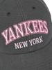Emelbi Hip Street Lettering Structure Ball Cap Ny (Charcoal Grey)