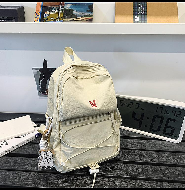 School Bag New Outdoor Backpack Contrasting Color Mountaineering Bag Picnic Retro School Bag Lightweight Travel Bag Sports Hiking Small Backpack