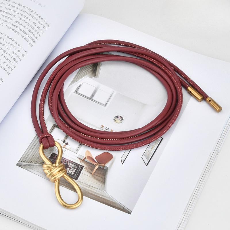 Korean Style Braided Waist Rope Women's Suit Dress Waist Dress High-end Accessories European and American Knotted Belt Girls