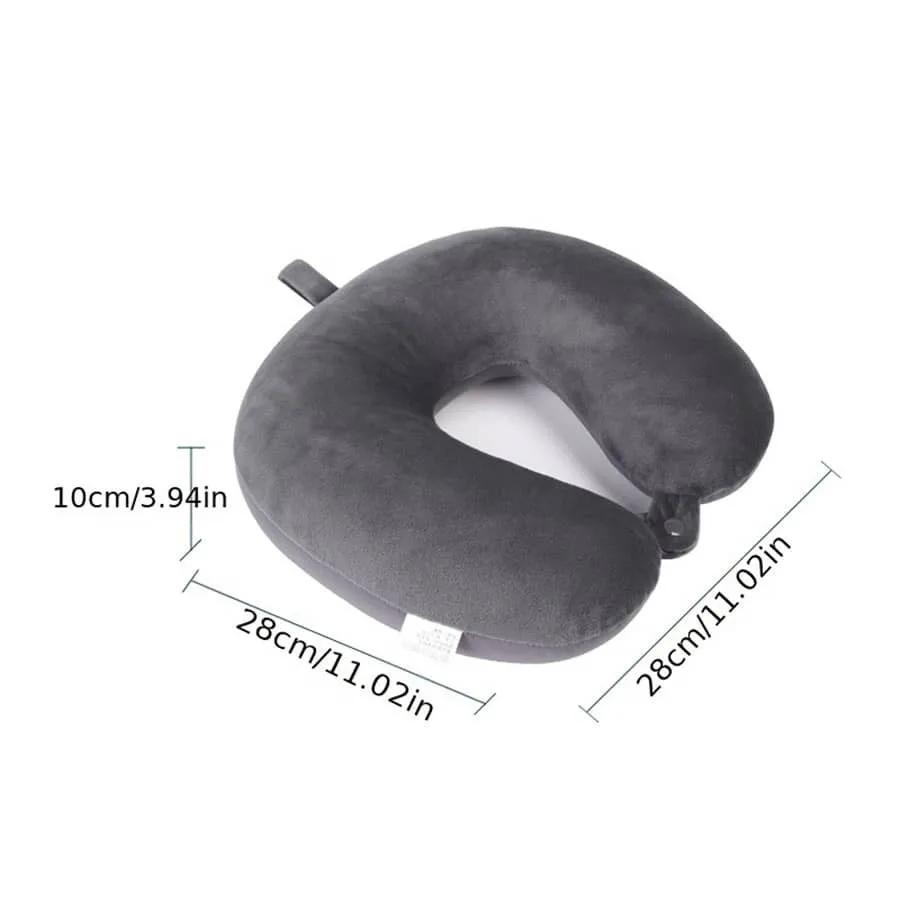 1 Stück Reisekissen Nackenkissen Flugzeugkissen Reisen Auto Zuhause Büro Reise Nacken Flugkissen Druckknopf Weicher Bezug