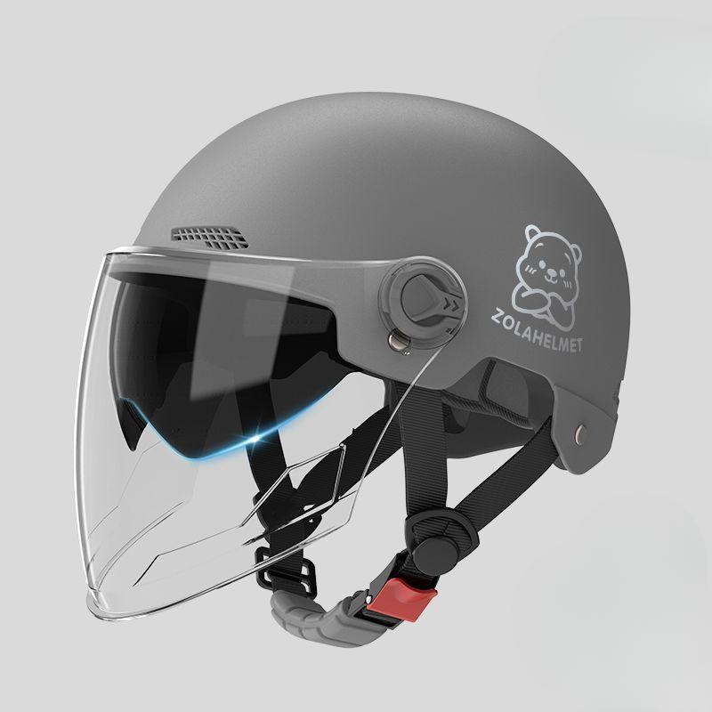 New National Standard Class A Electric Battery Car Helmet for Men and Women In Summer Double Mirror Sun Protection Half Helmet for Four Seasons