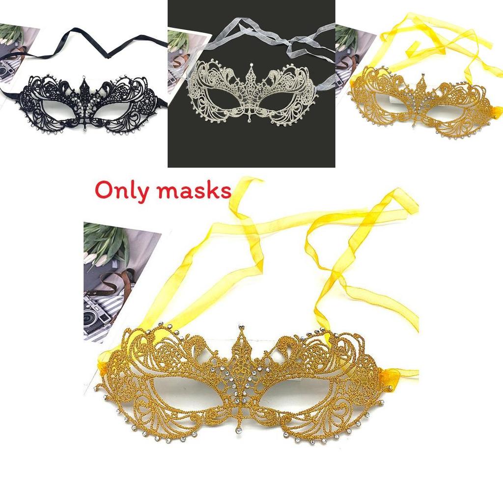 Makeup Mask For Adults With Lace Design And Glitter Accents For Costume Parties And Halloween Events