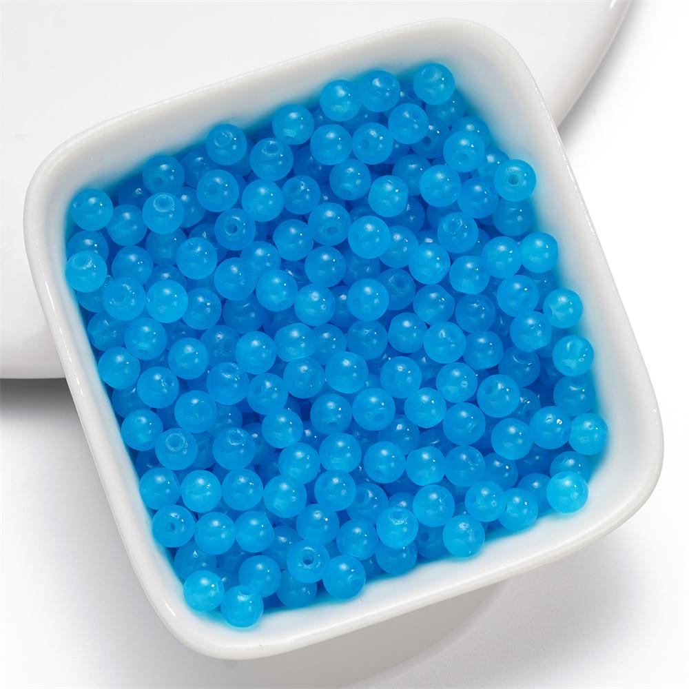 50-200pcs 4mm Imitation Jade Round Glass Beads Bracelets Loose Beads Jewelry Accessories For DIY Necklace Anklet Jewelry Making