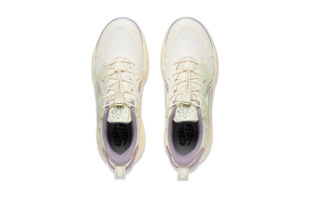 Li Ning YOUNG Xingji Synthetic Leather Comfortable Slip Resistant Low top Kids Lifestyle Shoes Light Yellow YKCT148-2
