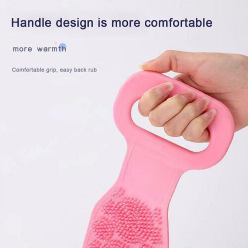 New Exfoliating Body Brush Back Bath Shower Bath Belt Silicone Wash Clean Home