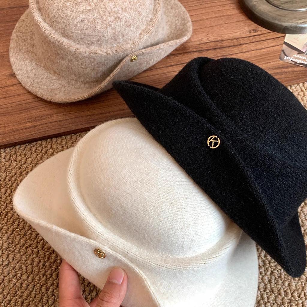 Korean-Style Rolled Brim Beret for Women - Elegant, Versatile Spring & Autumn Fashion Hat