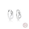 Authentic 925 Sterling Silver Infinity Knot Hoop Earrings for Women Girls Earing Wedding Fine Jewelry